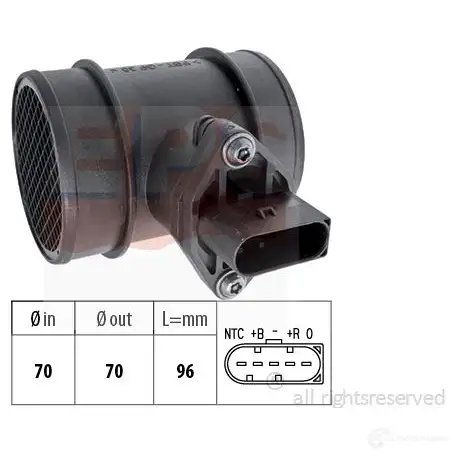 Расходомер воздуха EPS KW 491 214 FACET 10.1214 3298724 1991214