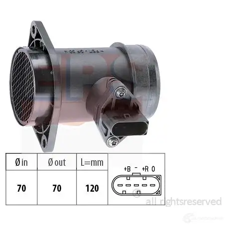 Расходомер воздуха EPS 1991192 KW 491 192 FACET 10.1192 3298720 изображение 0