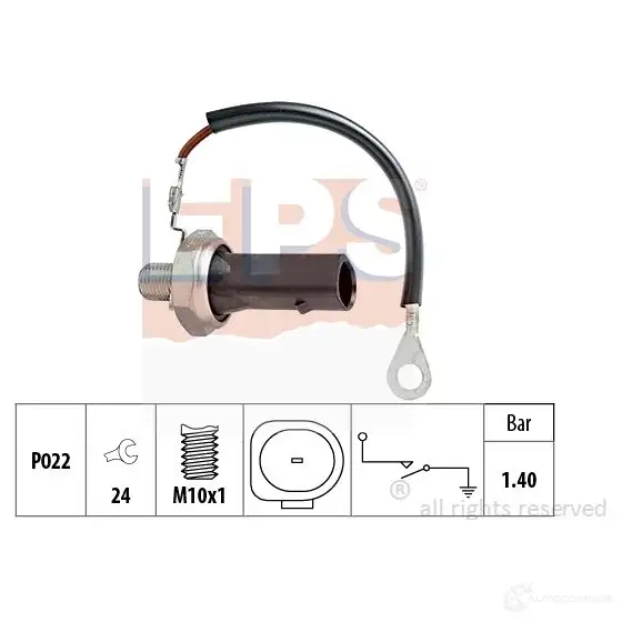 Датчик давления масла EPS FACET 7.0167 KW 500 167 1800167 3294984 изображение 0