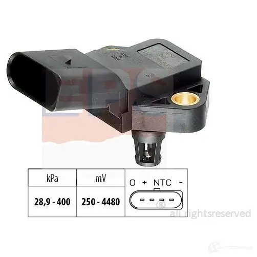 Датчик абсолютного давления EPS 1424345817 Kw 493 235 1993235 Facet 10.3235