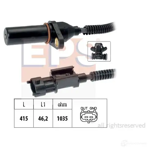 Датчик положения коленвала EPS 1194424862 FACET 9.0810 1953810 KW 453 810