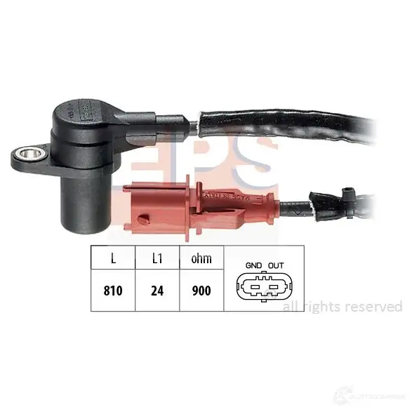 Датчик положения коленвала EPS 1953384 KW 453 384 3298047 FACET 9.0384