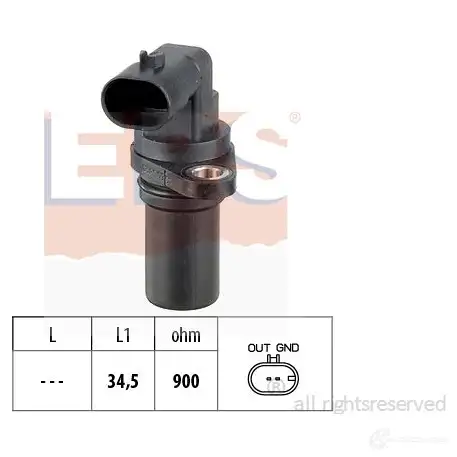Датчик положения коленвала EPS KW 453 389 1953389 FACET 9.0389 3298051 изображение 0