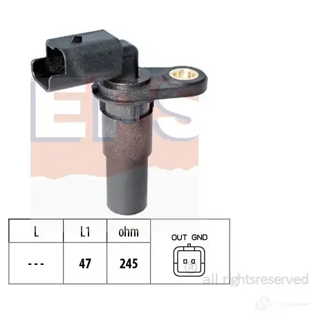 Датчик положения коленвала EPS 1953536 FACET 9.0536 3298168 KW 453 536