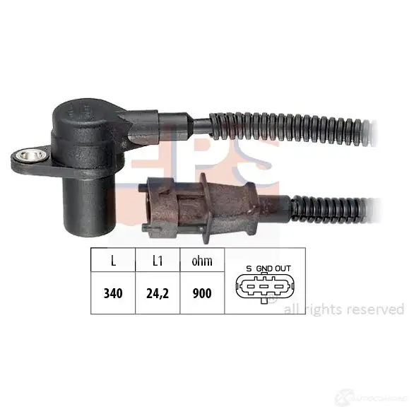 Датчик положения коленвала EPS 3298285 KW 453 753 FACET 9.0753 1953753