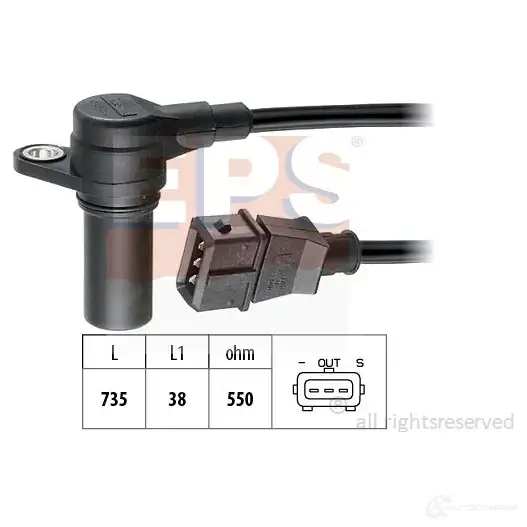 Датчик положения коленвала EPS KW 453 141 3297739 FACET 9.0141 1953141