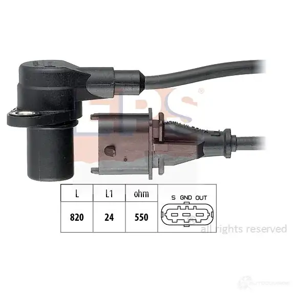 Датчик положения коленвала EPS 3297851 KW 453 234 1953234 FACET 9.0234