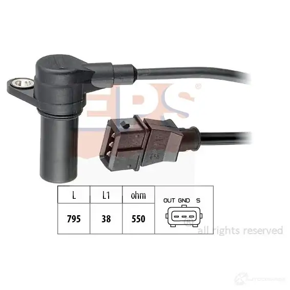Датчик положения коленвала EPS FACET 9.0274 3297907 KW 453 274 1953274