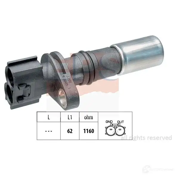 Датчик положения коленвала EPS 3298123 1953478 KW 453 478 FACET 9.0478