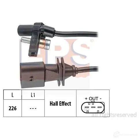 Датчик положения коленвала EPS 3298290 FACET 9.0759 KW 453 759 1953759