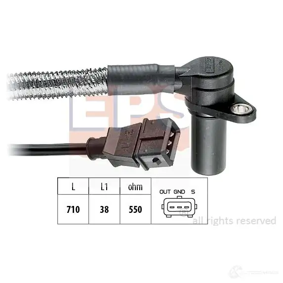 Датчик положения коленвала EPS 1953230 3297846 FACET 9.0230 KW 453 230