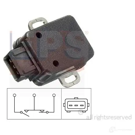 Датчик положения дроссельной заслонки, потенциометр EPS 3299137 FACET 10.5069 KW 495 069 1995069