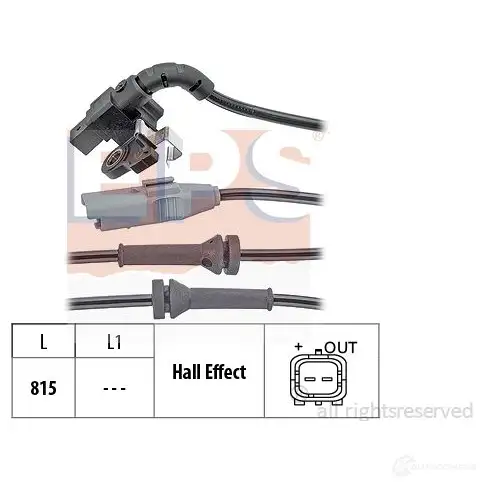 Датчик АБС EPS 1960063 FACET 21.0063 3298456 KW 460 063