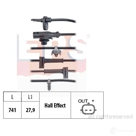 Датчик АБС EPS 1960124 FACET 21.0124 KW 460 124 1194425236 изображение 0