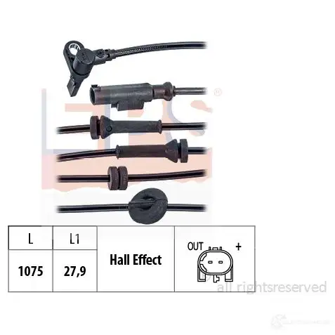 Датчик АБС EPS 1960164 FACET 21.0164 1194425294 KW 460 164