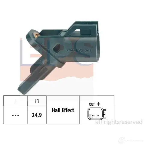 Датчик АБС EPS 1960002 3298435 KW 460 002 FACET 21.0002