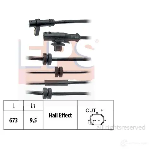 Датчик АБС EPS 1960087 KW 460 087 FACET 21.0087 1194425220 изображение 0