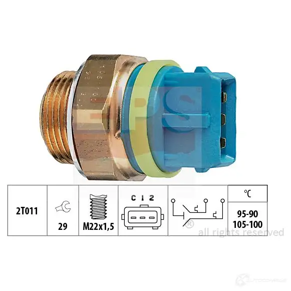 Датчик вентилятора радиатора EPS FACET 7.5677 KW 550 677 1850677 3296529