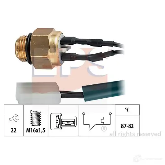 Датчик вентилятора радиатора EPS KW 550 199 FACET 7.5199 1850199 3296426 изображение 0