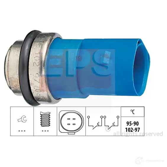 Датчик вентилятора радиатора EPS FACET 7.5692 3296542 1850692 KW 550 692