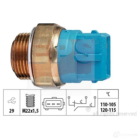 Датчик вентилятора радиатора EPS 3296532 FACET 7.5680 1850680 KW 550 680