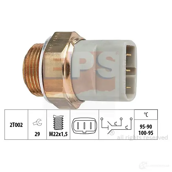 Датчик вентилятора радиатора EPS KW 550 616 3296482 1850616 FACET 7.5616