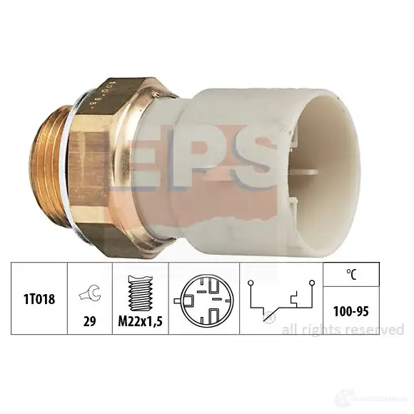 Датчик вентилятора радиатора EPS FACET 7.5147 KW 550 147 1850147 3296399 изображение 0