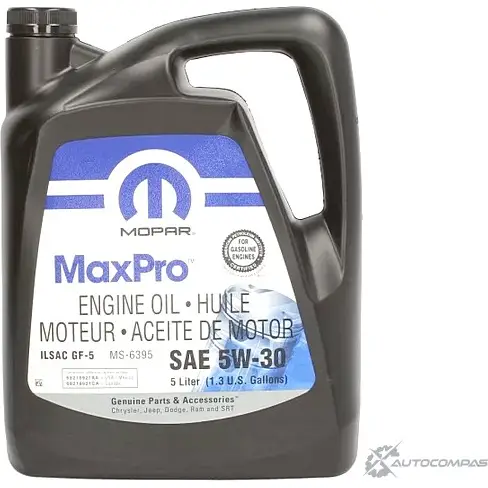 Моторное масло синтетическое MaxPro 5W-30, 5 л CHRYSLER 1436949501 MB 211E 68218921AB изображение 0