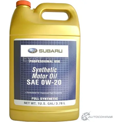 Моторное масло синтетическое SYNTHETIC OIL 0W-20, 3.78 л SUBARU SOA868V9305 O WRLDY 1436949677 изображение 0