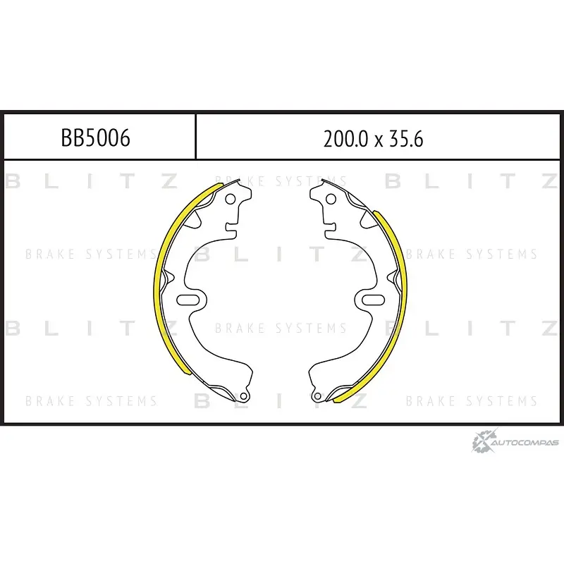 Тормозные накладки, задние BLITZ 1422986530 BB5006 0 1UQT52 S18XA7 изображение 0