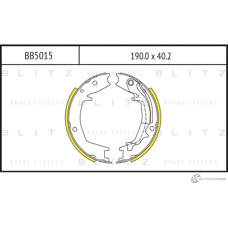 Тормозные накладки, задние BLITZ 9SXNB S BB5015 1422986153 BVYBT изображение 0