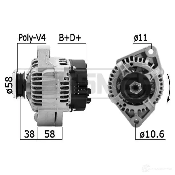 Генератор ERA 1438235811 X4 9IU9E 209608A изображение 0