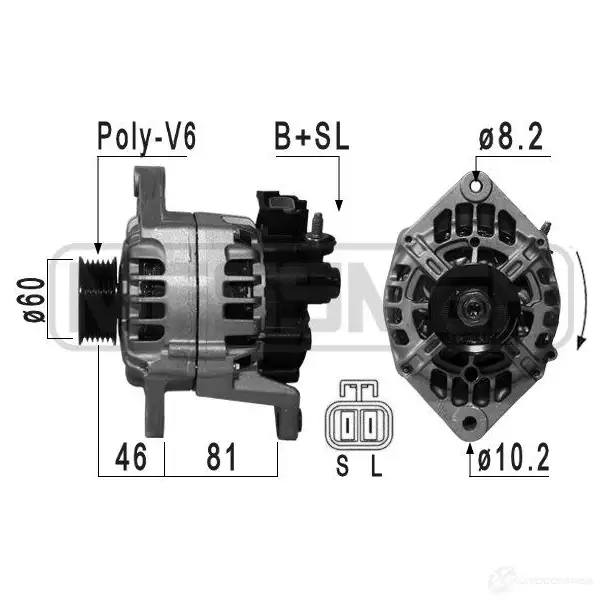 Генератор ERA PE5Y8 8E 1438235862 210046A