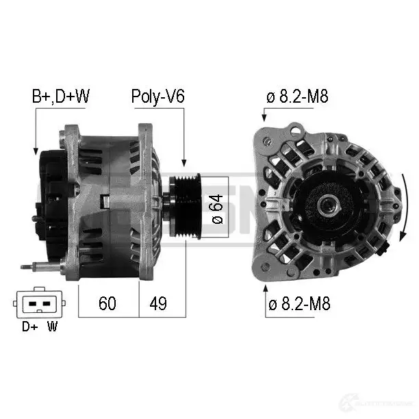 Генератор ERA 210598A GTM4 SV 1438235900