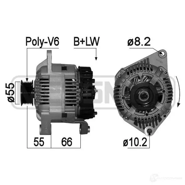 Генератор ERA 1438236044 K8JQLW 4 209156A