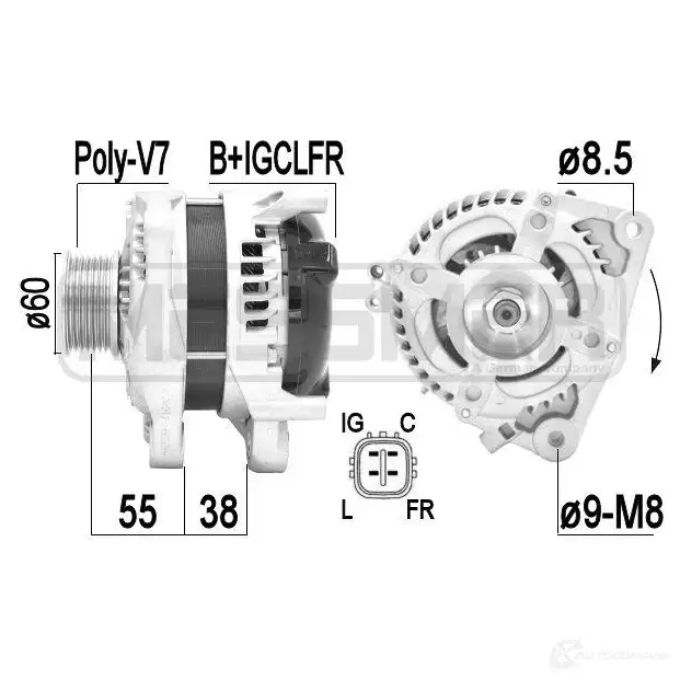 Генератор ERA 1437428031 7C8LH WM 209412A изображение 0