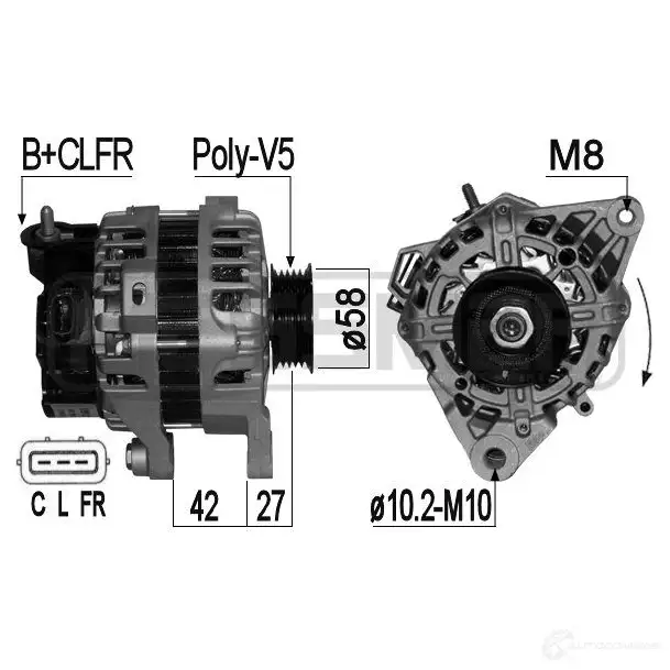 Генератор ERA 2TZ ZOS 1941838 209124 изображение 0