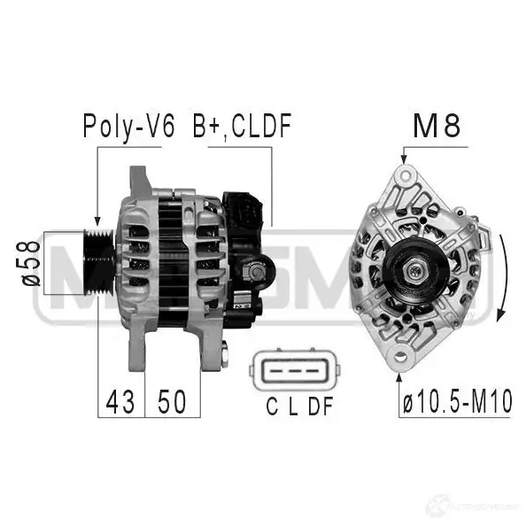 Генератор ERA 1942829 210819 U1 G61FZ изображение 0