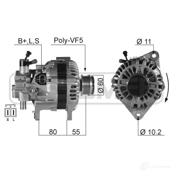 Генератор ERA J7PUZE 0 1438236420 210387A