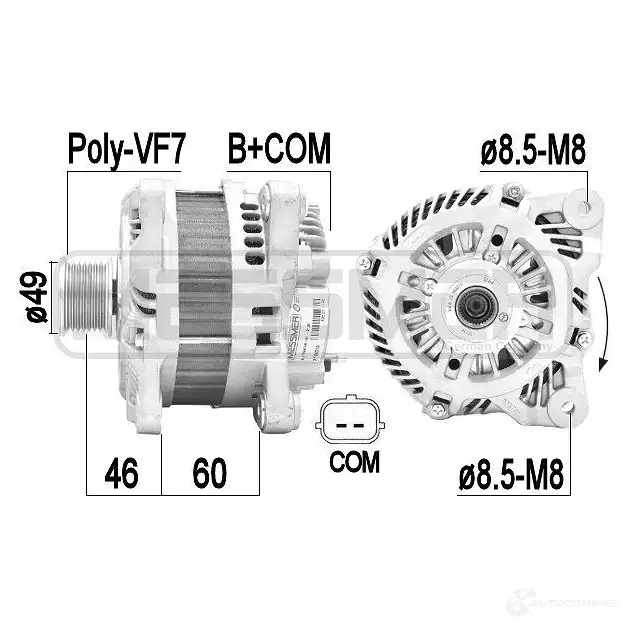 Генератор ERA 1438236452 210951A V 8KKC