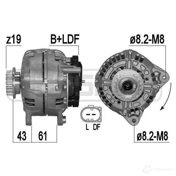 Генератор ERA 1438236543 G 05ZK 210929A изображение 0