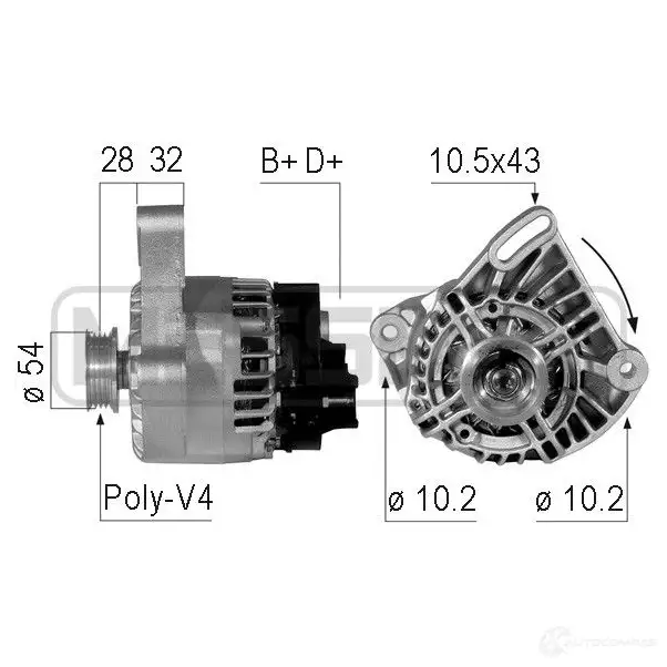 Генератор ERA 210746 1942758 7F KVA