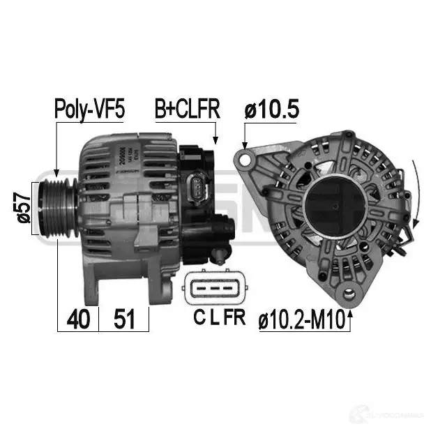 Генератор ERA 1941723 209006 ZBZ5 Z изображение 0