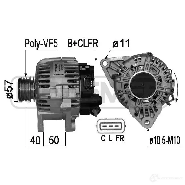 Генератор ERA 209128 KQ R0GR 1941842 изображение 0