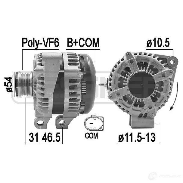 Генератор ERA 1438236626 SQ IAO 209472A изображение 0