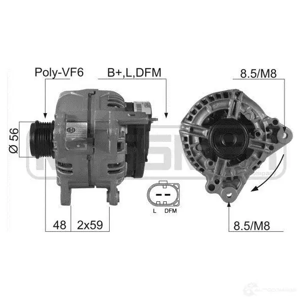 Генератор ERA BWY HEO 1438236644 210194R изображение 0