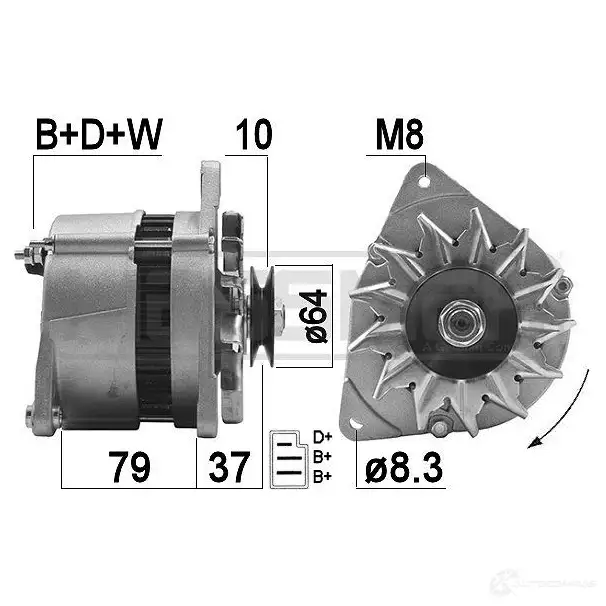 Генератор ERA 7LXELP T 1438236707 210204A изображение 0