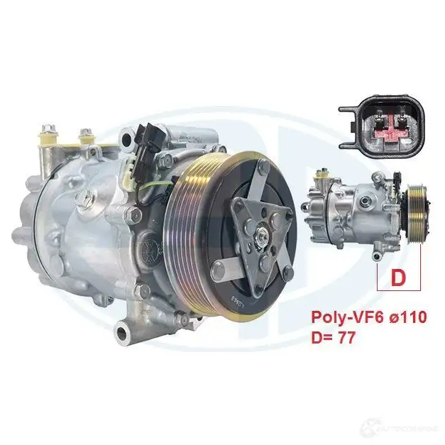 Компрессор кондиционера ERA IOP 43 1438639824 670145 - Изображение 1