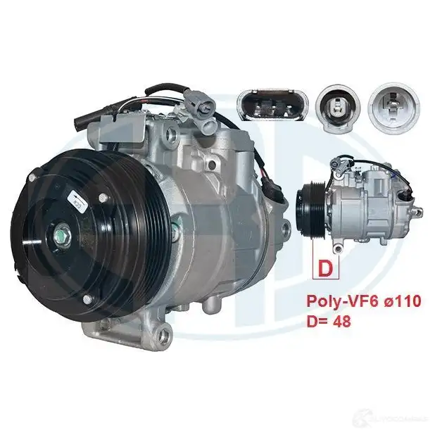 Компрессор кондиционера ERA 670127 1438639877 V4 5CAS - Изображение 1