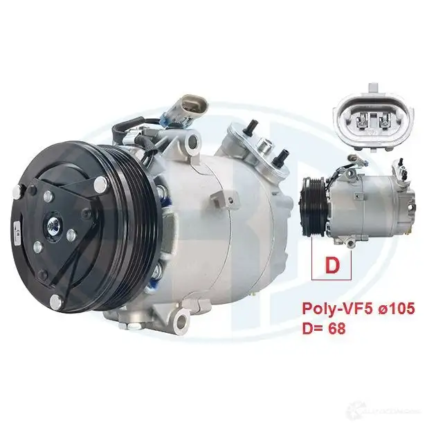 Компрессор кондиционера ERA 1438639956 1 7VU5D 670082 - Изображение 1